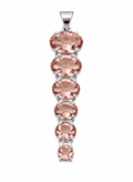 Natural Morganite Pendant, 925 Sterling Silver Necklace, Oval Pink Gemstone Pendant, Handmade Jewelry, Gift for Her