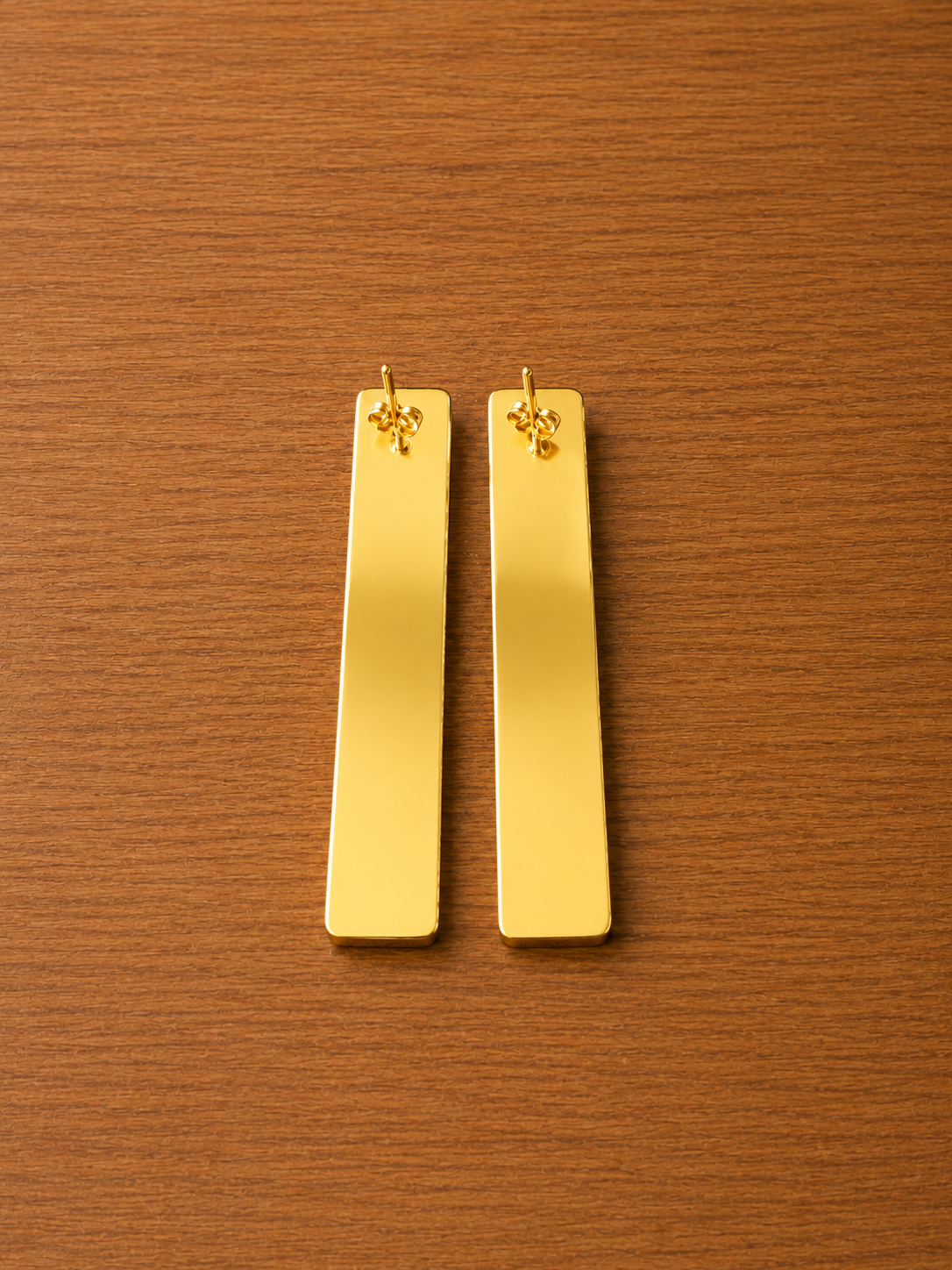 Minimalist Gold Bar Stud Earrings| Geometric Rectangle Earrings | Modern Gold Jewelry