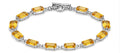 Handcrafted 925 Sterling Silver Citrine Bracelet – Luxury Genuine Gemstone Jewelry