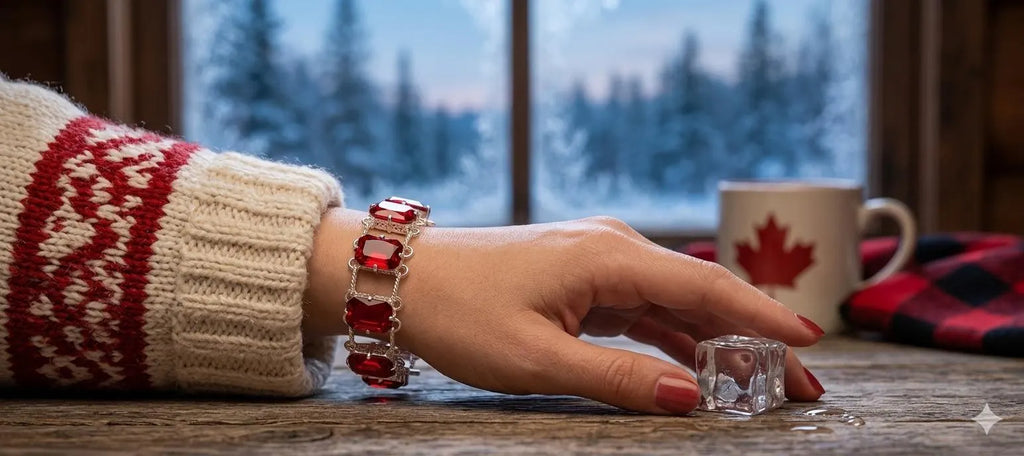 Handmade Luxury 925 Silver Bracelet – Elegant Rectangular Red Stone Designer Jewelry
