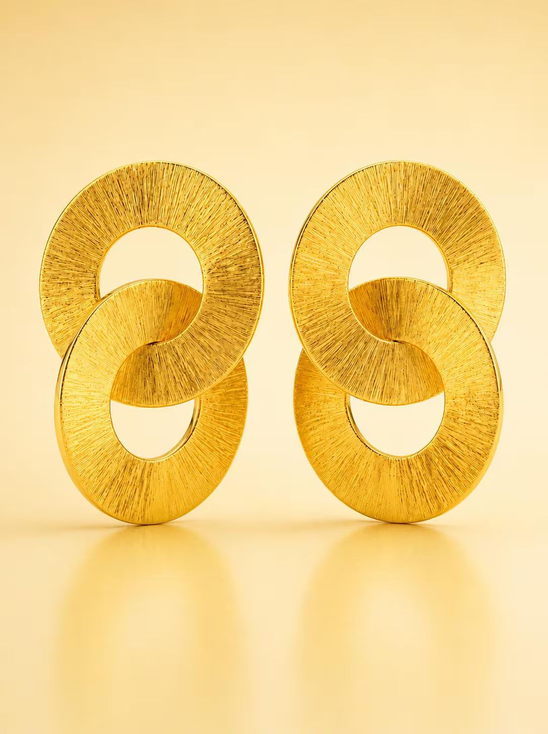 Minimalist Gold Double Circle Dangle Earrings, Textured Statement Earrings, Geometric Drop Earrings, Handmade Gold Disc Earrings, Modern Jewelry Gift for Her