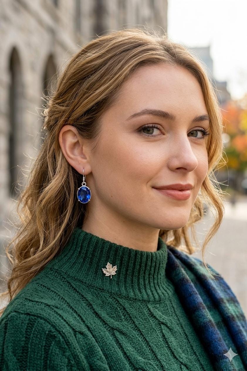 Handcrafted 925 Sterling Silver Blue Sapphire Crystal Dangle Earrings | Luxury Gift for Women